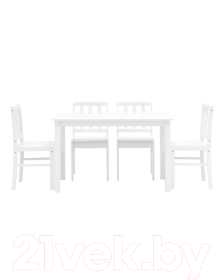 Обеденная группа Stool Group Ingrid / MH750+MH52088 WX4 (массив гевеи/белый)