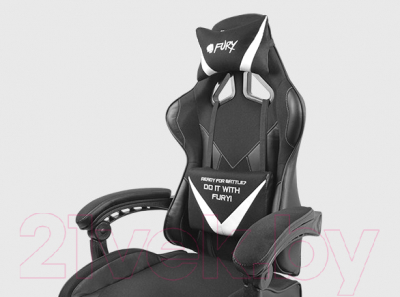 Кресло геймерское Fury Avenger L / NFF-1711 (черный/белый)