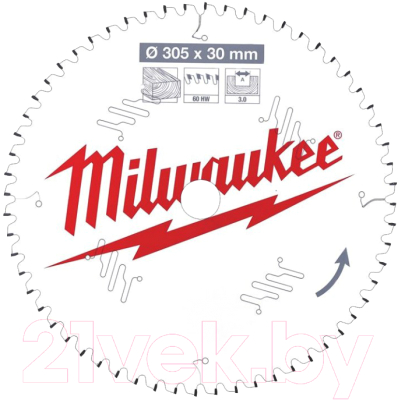 Пильный диск Milwaukee 4932471321 - фото