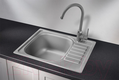 Мойка кухонная GRANULA GR-5801 (алюминиум)