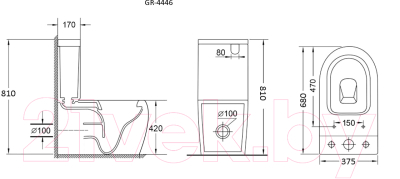Унитаз напольный Grossman GR-4446S