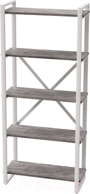 Стеллаж Millwood Neo Loft СН-3 Л (сосна пасадена/металл белый) - фото