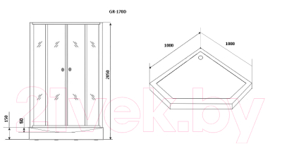 Душевая кабина Grossman GR170D 100x100