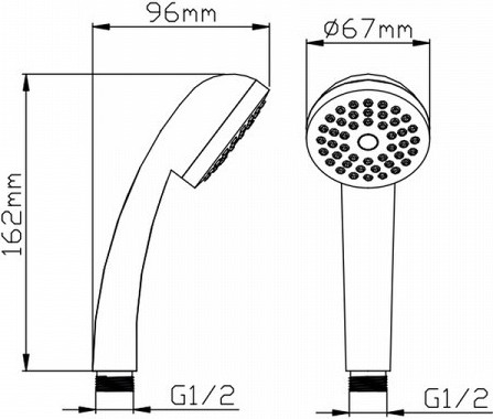 Лейка ручного душа Potato P04-6