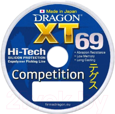 Леска монофильная Dragon XT 69 Hi-Tech Pro Competition 0.30мм 125м / 33-30-030 - фото