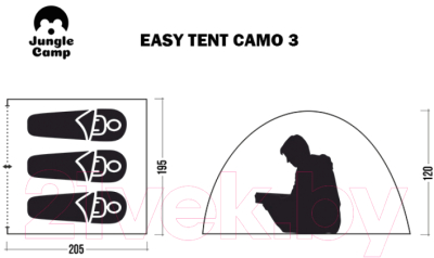 Палатка Jungle Camp Easy Tent Camo 3 / 70864