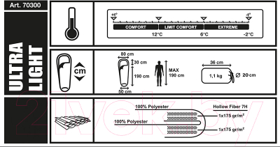 Спальный мешок Trek Planet Ultra Light / 70300