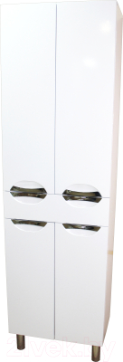 Шкаф для ванной СанитаМебель Камелия-55 Д3 (белый) - фото