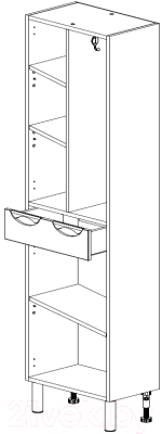 Шкаф для ванной СанитаМебель Камелия-55 Д3 (белый)
