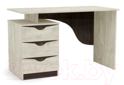 Письменный стол Олмеко Лючия 33.23 (бетон пайн/венге/белый) - фото