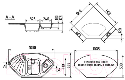 Мойка кухонная Ulgran U-501