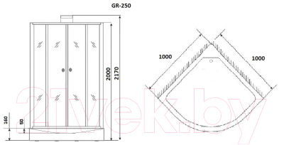 Душевая кабина Grossman GR250 100x100