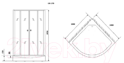 Душевая кабина Grossman GR270 100x100