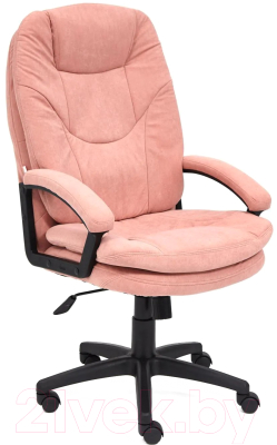 Кресло офисное Tetchair Comfort LT флок (розовый) - фото