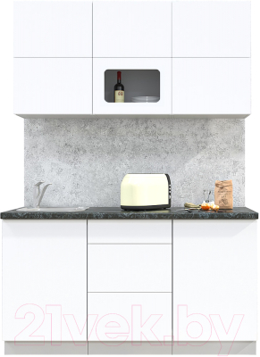 Готовая кухня Интерлиния Мила Матте 1.5 А - фото