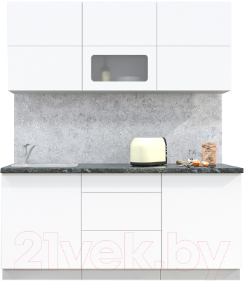 Готовая кухня Интерлиния Мила Матте 1.8 А - фото