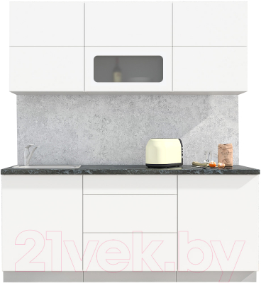 Готовая кухня Интерлиния Мила Матте 1.9 А - фото