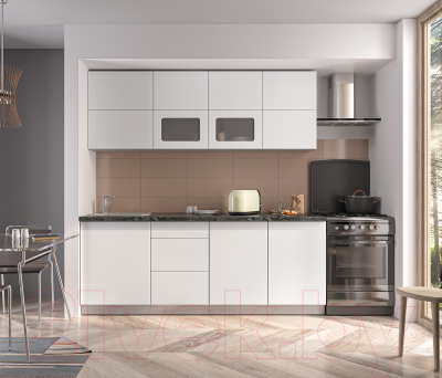 Готовая кухня Интерлиния Мила Матте 2.1 А