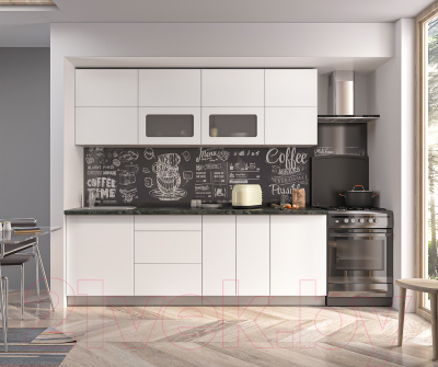 Готовая кухня Интерлиния Мила Матте 2.2 А