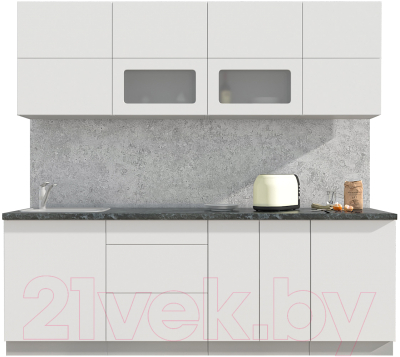 Готовая кухня Интерлиния Мила Матте 2.3 А - фото