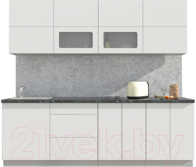 Готовая кухня Интерлиния Мила Матте 2.4 А - фото