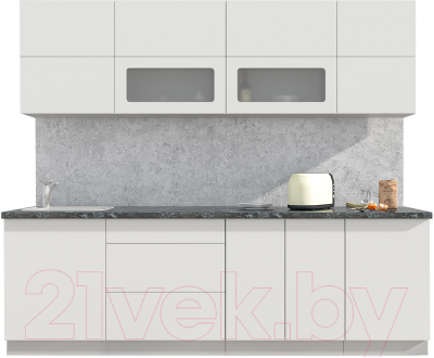 Готовая кухня Интерлиния Мила Матте 2.5 А - фото