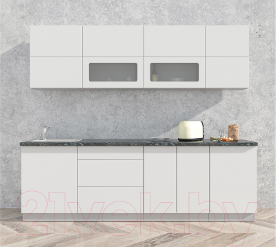 Готовая кухня Интерлиния Мила Матте 2.5 А