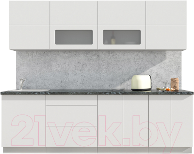 Готовая кухня Интерлиния Мила Матте 2.6 А - фото