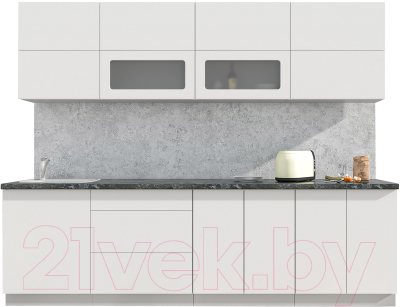 Готовая кухня Интерлиния Мила Матте 2.7 А - фото