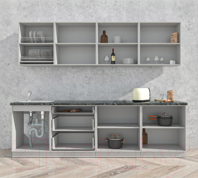 Готовая кухня Интерлиния Мила Матте 2.7 А