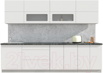 Готовая кухня Интерлиния Мила Матте 2.9 А - фото