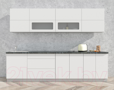 Готовая кухня Интерлиния Мила Матте 2.9 А
