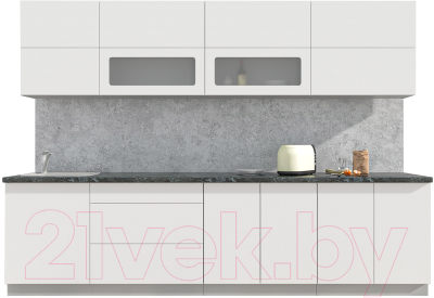 Готовая кухня Интерлиния Мила Матте 3.0 А - фото