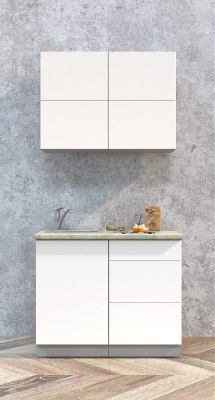 Готовая кухня Интерлиния Мила Матте 1.0 А