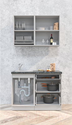 Готовая кухня Интерлиния Мила Матте 1.1 А