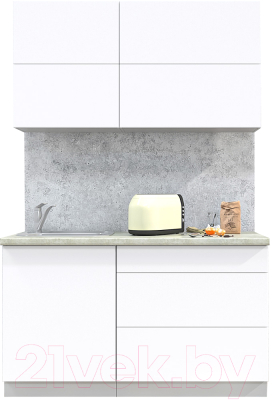 Готовая кухня Интерлиния Мила Матте 1.4 А - фото