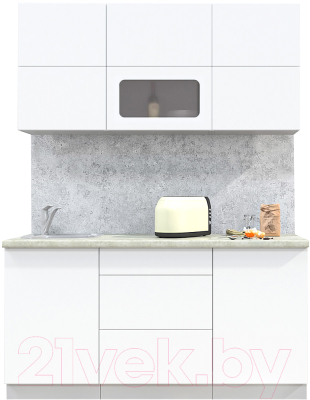 Готовая кухня Интерлиния Мила Матте 1.6 А - фото