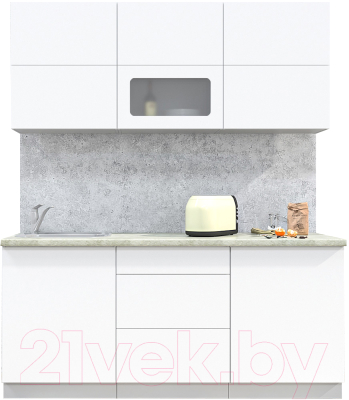 Готовая кухня Интерлиния Мила Матте 1.8 А - фото