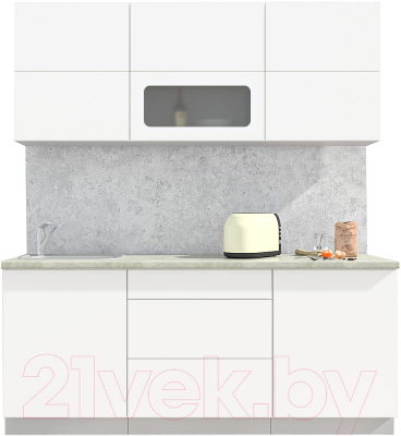Готовая кухня Интерлиния Мила Матте 1.9 А - фото