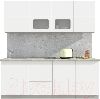 Готовая кухня Интерлиния Мила Матте 2.1 А - фото