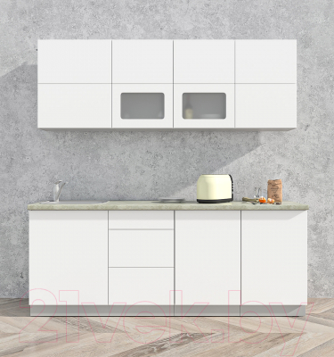 Готовая кухня Интерлиния Мила Матте 2.1 А