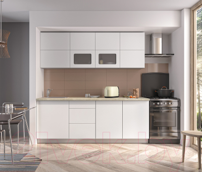 Готовая кухня Интерлиния Мила Матте 2.1 А