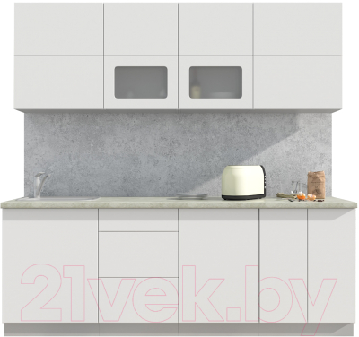 Готовая кухня Интерлиния Мила Матте 2.2 А - фото