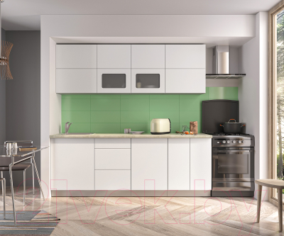 Готовая кухня Интерлиния Мила Матте 2.2 А