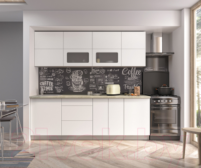 Готовая кухня Интерлиния Мила Матте 2.3 А