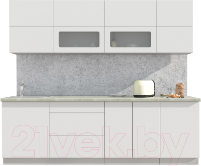 Готовая кухня Интерлиния Мила Матте 2.5 А - фото