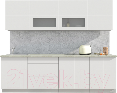 Готовая кухня Интерлиния Мила Матте 2.6 А - фото