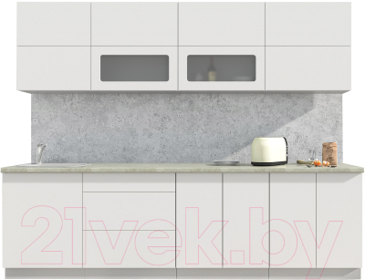 Готовая кухня Интерлиния Мила Матте 2.7 А - фото