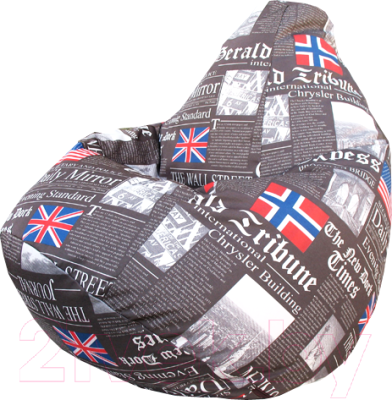 Бескаркасное кресло Flagman Груша Мега Г3.7-05 (Times коричневый) - фото