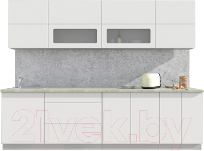 Готовая кухня Интерлиния Мила Матте 2.8 А - фото